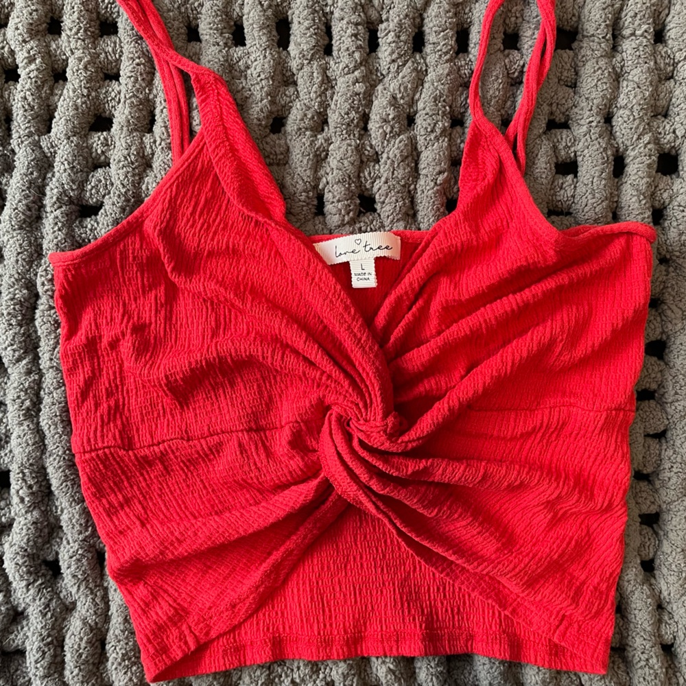 red crop top